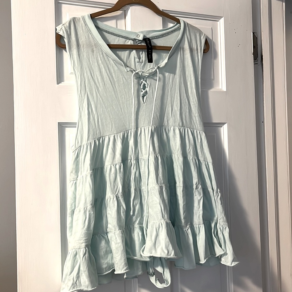 Uber outfitters light blue romper/ cover up